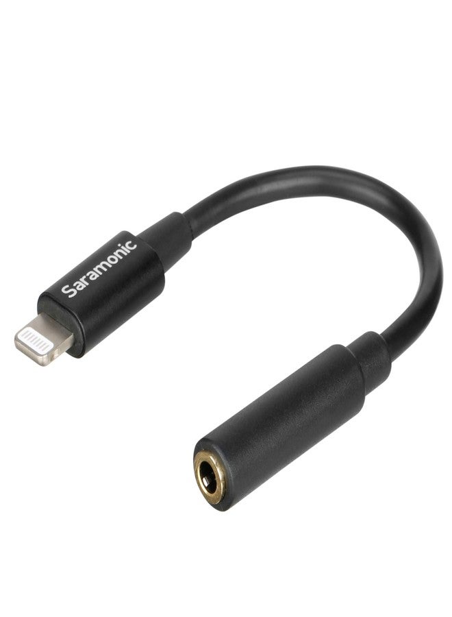 سارامونيك كابل محول صوت من نوع Saramonic Apple Lightning Connector إلى مقبس صوت TRRS أنثى 3.5 مم بطول 3 بوصات (7.6 سم) (SR-C2002) - Image 1